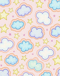 Whimsical Clouds And Stars Pattern Rug