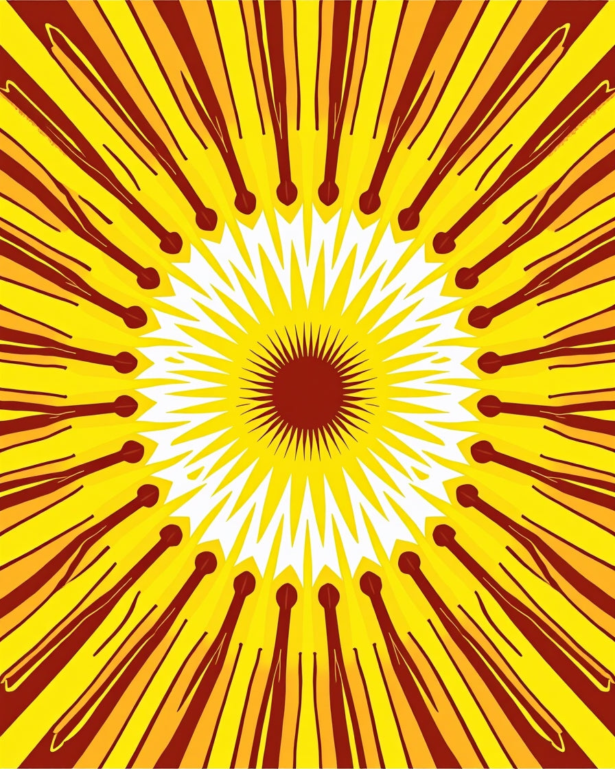 Radiating Starburst Geometric Pattern Rug