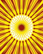Radiating Starburst Geometric Pattern Rug