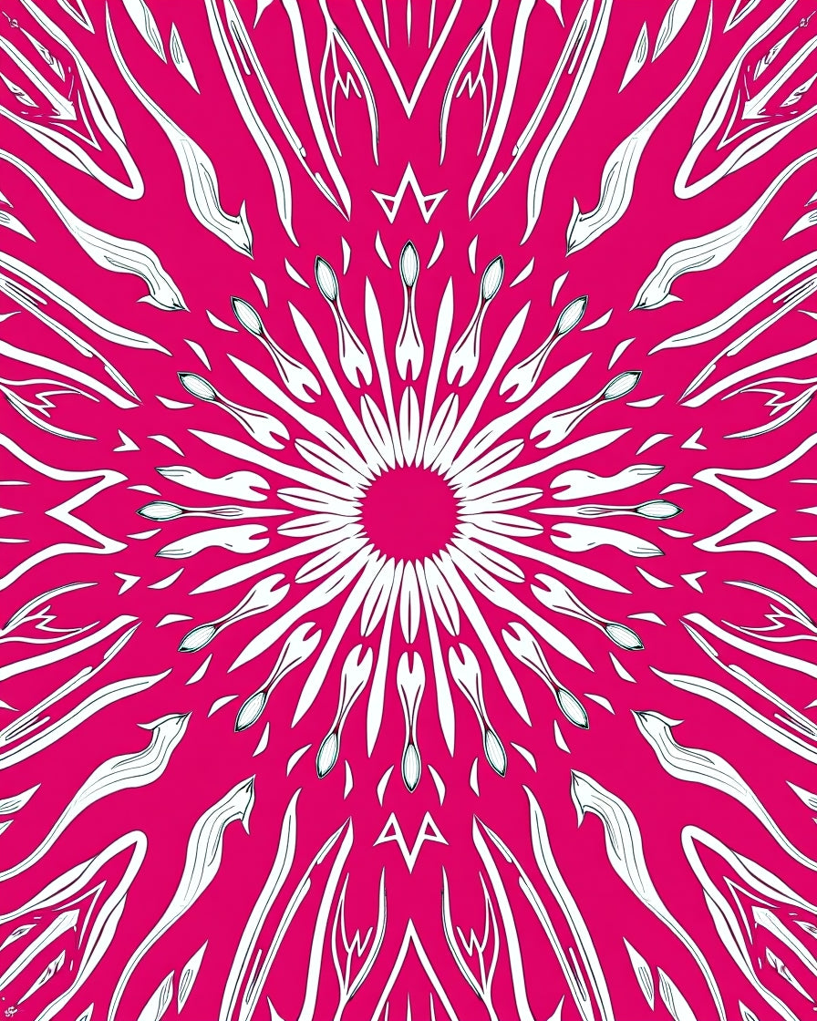 Radiant Sunburst Pattern Art Rug