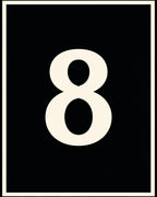 Bold Black Cream Number 8 Rug