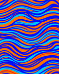 Vibrant Wave Pattern Rug