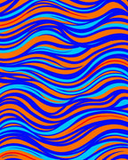 Vibrant Wave Pattern Rug