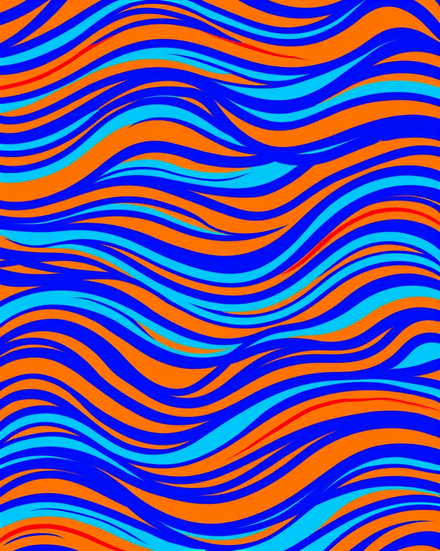 Vibrant Wave Pattern Rug
