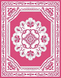 Elegant Pink Floral Medallion Border Rug