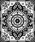 Bold Floral Mandala Art Rug