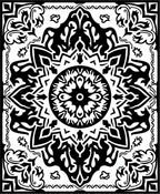 Bold Floral Mandala Art Rug