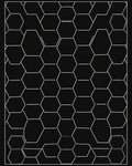 Modern Hexagonal Outline Pattern Rug