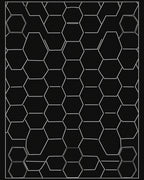 Modern Hexagonal Outline Pattern Rug