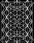 Symmetrical White Geometric Lattice Rug