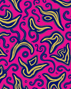 Bold Abstract Swirl Pattern Design Rug