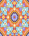 Vibrant Floral Mandala Pattern Rug
