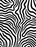 Bold Black White Stripped Animal Print Rug