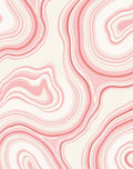 Coral Pink Swirl Woodgrain Pattern Rug