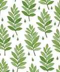 Green Leafy Botanical Pattern Rug