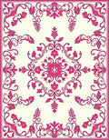 Ornate Floral Scrollwork Cream Rug