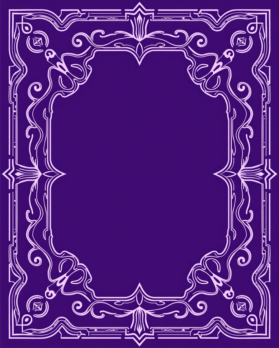Ornate Floral Scrollwork Pattern Rug
