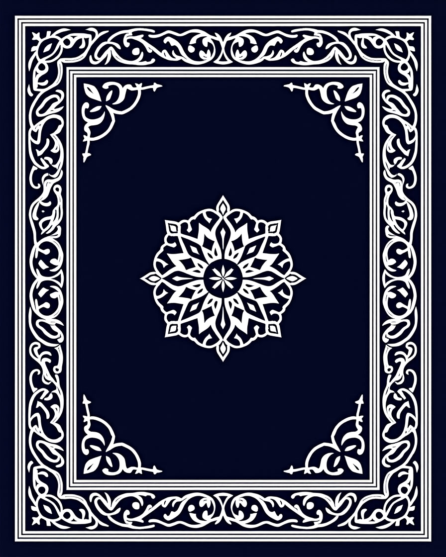 Ornate Mandala Frame Design Rug