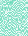 Aqua White Swirl Stripe Rug