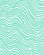 Aqua White Swirl Stripe Rug