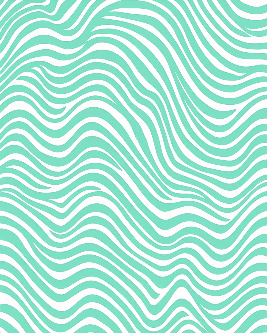Aqua White Swirl Stripe Rug