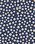 Field Daisy Pattern Navy Rug