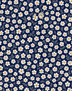 Field Daisy Pattern Navy Rug
