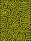 Bold Yellow Intertwined Lines Rug