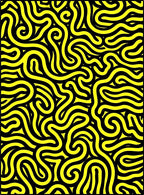 Bold Yellow Intertwined Lines Rug