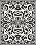 Intricate Floral Swirls Design Rug