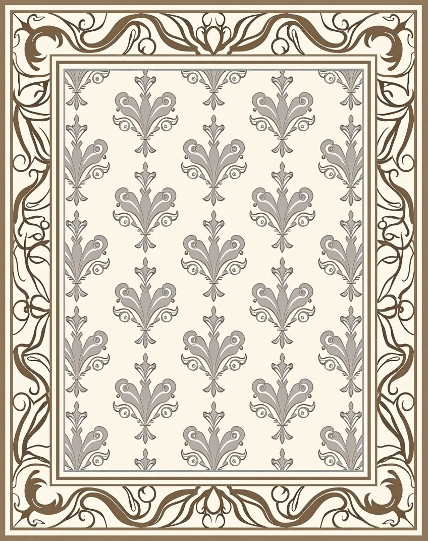 Classic Floral Symmetry Design Rug