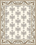 Classic Floral Symmetry Design Rug