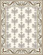 Classic Floral Symmetry Design Rug
