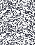Hand Drawn Abstract Swirl Pattern Rug