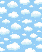 Fluffy Clouds Sky Pattern Rug