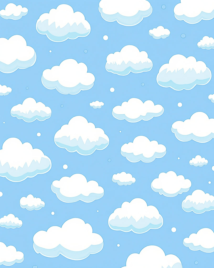 Fluffy Clouds Sky Pattern Rug