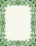 Elegant Green Floral Vines Pattern Rug