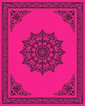 Ornate Mandala Patterned Pink Rug
