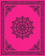 Ornate Mandala Patterned Pink Rug