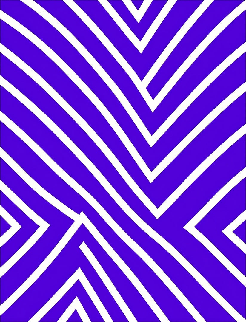 Bold Abstract Stripe Geometric Pattern Rug