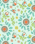 Whimsical Spring Birds Nests Rug