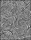 Bold Black White Swirl Pattern Rug