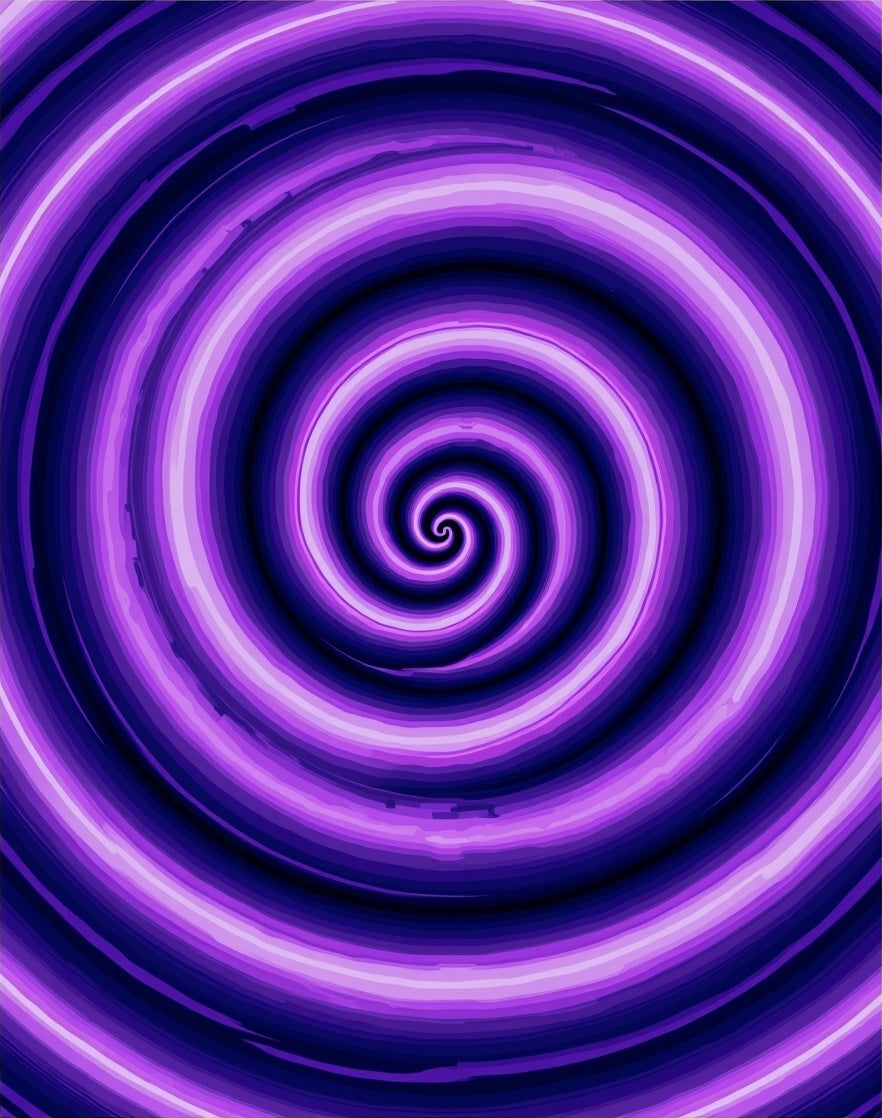 Deep Purple Swirl Pattern Rug