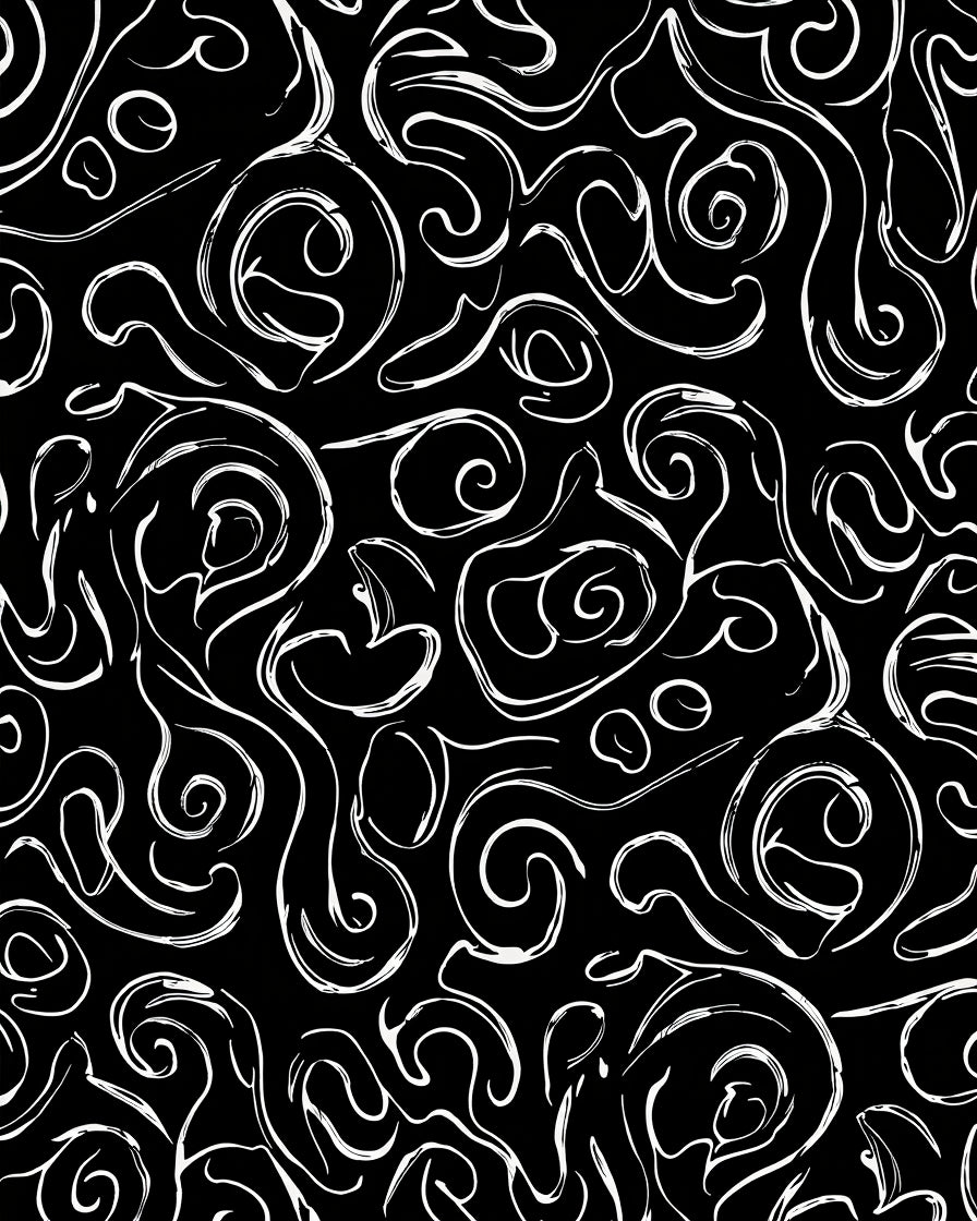 Abstract Swirls With Brush Strokes Design Rug