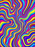 Psychedelic Swirl Bright Pattern Rug