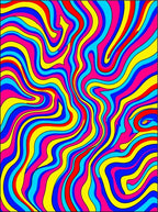 Psychedelic Swirl Bright Pattern Rug