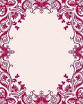 Ornate Floral Swirl Frame Design Rug