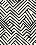 Abstract Black White Maze Pattern Rug