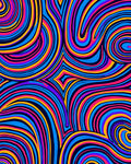 Vibrant Swirling Stripe Pattern Design Rug