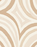 Neutral Arc Patterned Canvas Rug